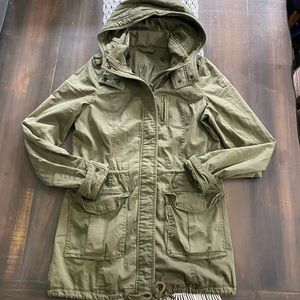 A&F army green cargo jacket